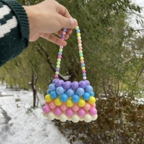 Finished Handcrafted Beads Mini Hands Get Bag Children Fashion 100 Lap Cute Princess Zero Wallet Little Girl Presents