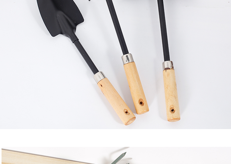 Đồ làm vườn, xẻng gỗ, cuốc năm răng, cuốc, găng tay cao su làm vườn, ra hoa và nhổ cỏ vòi tưới cây tăng áp