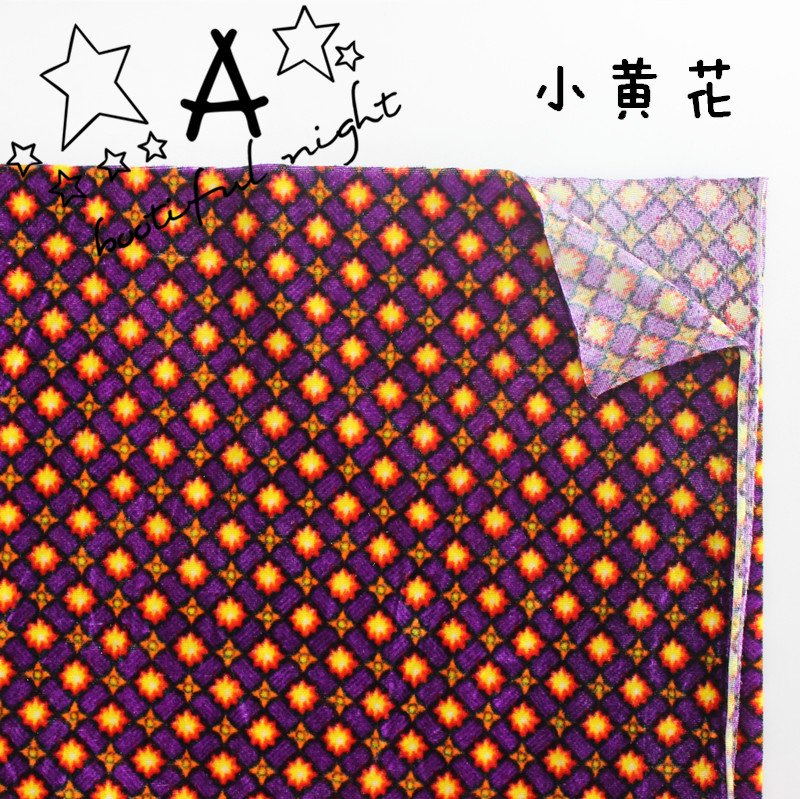 Tự làm thủ công nhung vàng một lớp dày vải chịu lực cotton giày bông dép vai thô