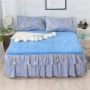 Giường váy mùa đông cộng với nhung dày cashmere san hô giường flannel bộ ren bedspread 1.8x2.2 2x2.2 khách sạn bedspread - Váy Petti ga giường viền họa tiết