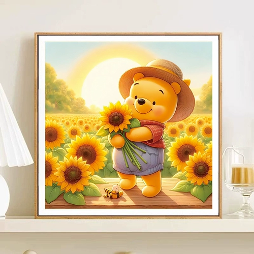 Винни-пух пастырский подсолнечник Новый кросс-стежк 2025 Новая гостиная Высокая маленькая запчасти для спальни.