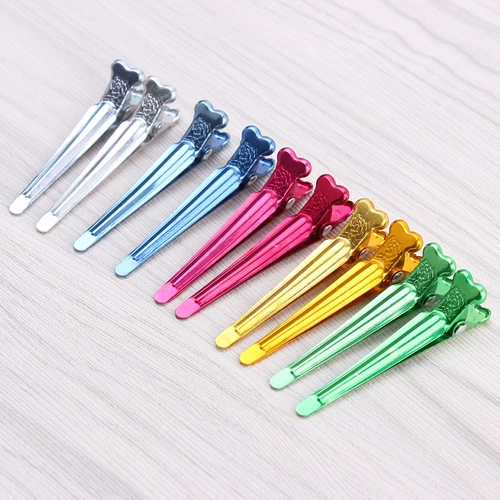 Алюминиевая шпилька для завивки цвета в штучной упаковке, гофрированный зажим для позиционирования, зажим для управления перегородкой, зажим для парикмахерской, текстура волос, зажим для химической завивки