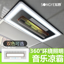 Matsuno Liangba kitchen lighting LED lights two-in-one integrated ceiling embedded cold pa music cooking electric fan