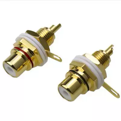 High-quality RCA socket lotus female hifi audio RCA female power amplifier chassis AV terminal gold-plated