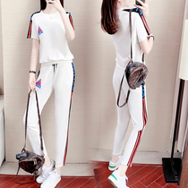 Hong Kong Leisure Sports Package Women 2022 Summer New Han Edition Fashion Ocean White two - piece sets