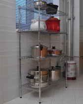 Kitchen supplies rack four-layer stainless steel color storage rack microwave oven rack storage rack 4-layer rack pot rack