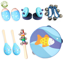 Kindergarten Orff music teaching aids combination childrens percussion instrument set triangle iron castanets early education toys