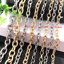 Chain Cross chain Round O word flat chain Advertising tag hanging chain Bag decorative chain Large load-bearing anti-theft chain 3mm