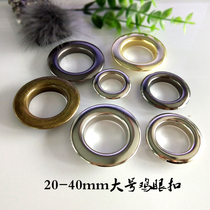 20-40 mm de grand nombre de boucles dœil de poulet enveloppant des vêtements Décoratif Tent Waistband Air-Eyed Hollow Rivet Metal Ring Buttonhole