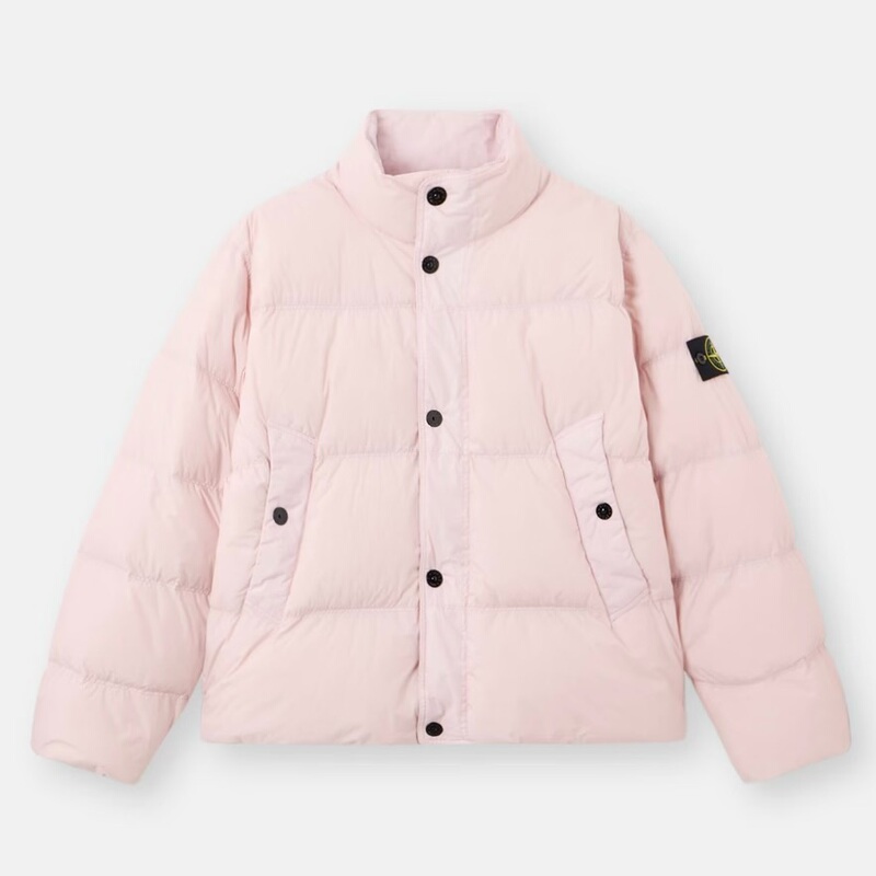 【Rare Color】Stone Island Stone Island Wrinkled Nylon down Jacket 25 Fall/Winter Collection Pink 【Rare Color】Stone Island Stone Island Wrinkled Nylon down Jacket 25 Fall/Winter Collection Pink