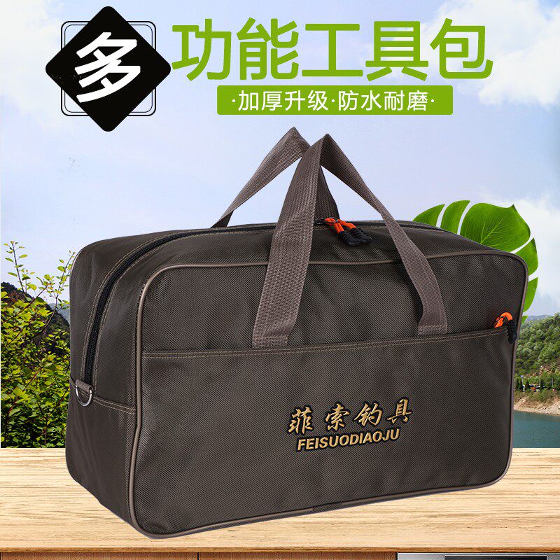 Fissocanvas Waterproof Sea Rod Fishing Gear Bag Small Sea Rod Short Section Rod Bag Fishing Rod Kickstand Bag Mini Fishing Debris Bag