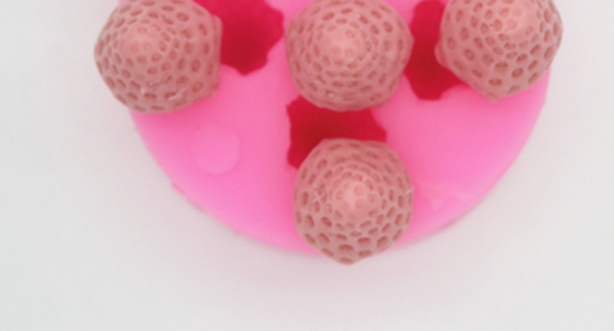 P546 dâu fondant silicone khuôn sô cô la trang trí khuôn thạch pudding khuôn - Tự làm khuôn nướng khuôn bánh silicon