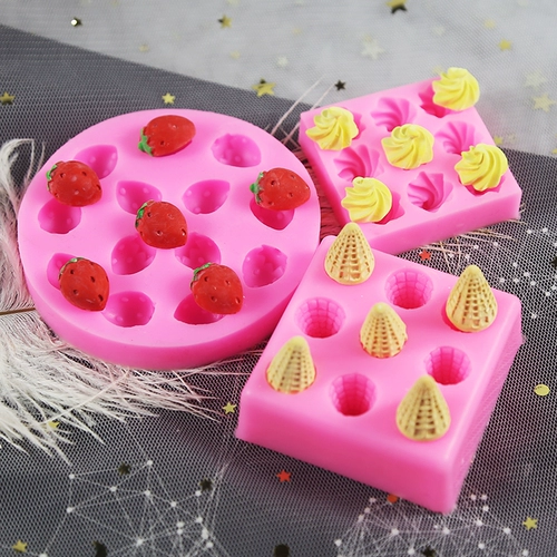 Маленькая кремовая силиконовая форма для мороженого, аромотерапия, десертная свеча, DIY