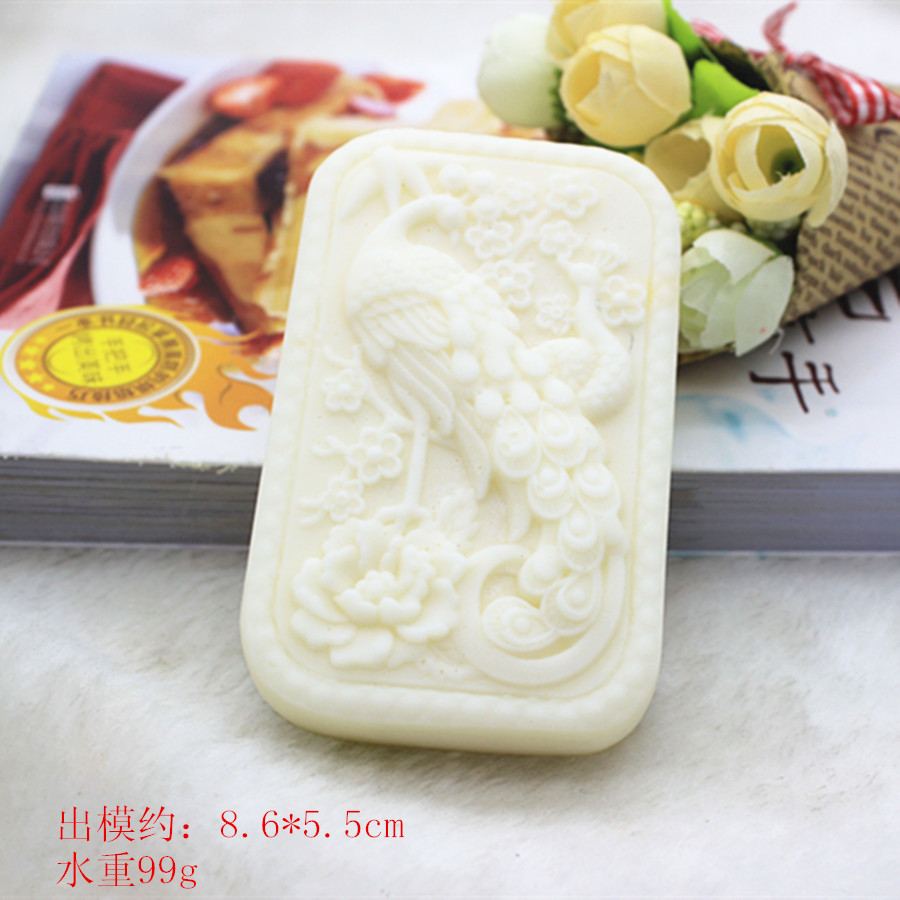 C1054 peacock handmade soap mold cake mold soap mold silicone mold silicone mold