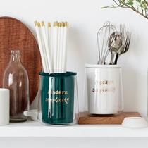 Chamne Ceramic Kitchen Chopsticks Containing Rack Spoon Containing Box Home Shelving Chopsticks Cage Chopstick Cage Chopsticks shelf