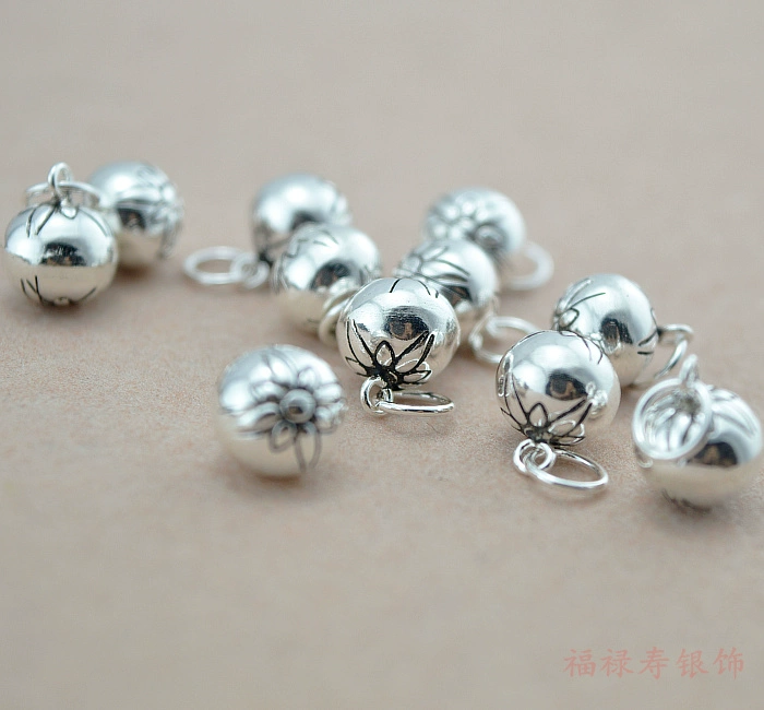 925 sterling bạc Thái bạc phụ kiện trang sức vòng đeo tay vòng chân chuông mặt dây chuyền handmade tự làm đồ trang sức phụ kiện - Vòng chân lắc chân nữ 10k