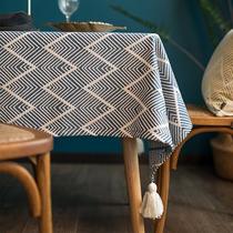 tea table tablecloth cotton and linen nordic table cloth art