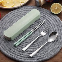 Wheat straw chopstick spoon fork tableware bento set