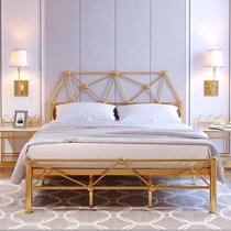 European iron bed bed 18 m iron bed modern simple iron 5 m double bed Nordic single iron frame bed princess bed