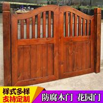 Anti-corrosion wooden door courtyard wooden fence door garden door small door fence door half waist door outdoor fence indoor cowboy door
