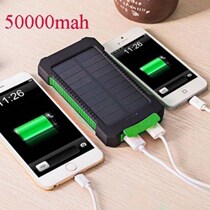 DualUSB Waterproof Solar Power Bank 50000mAh