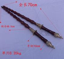 Martial arts Solid dragon wooden whip Double whip Double mace fight god whip Pear wood beech bamboo wood mace Double mace Qin Qiong weapons