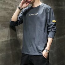 9 9 autumn and winter long sleeve T-shirt mens autumn clothes inside Korean loose round neck base shirt trend autumn clothes