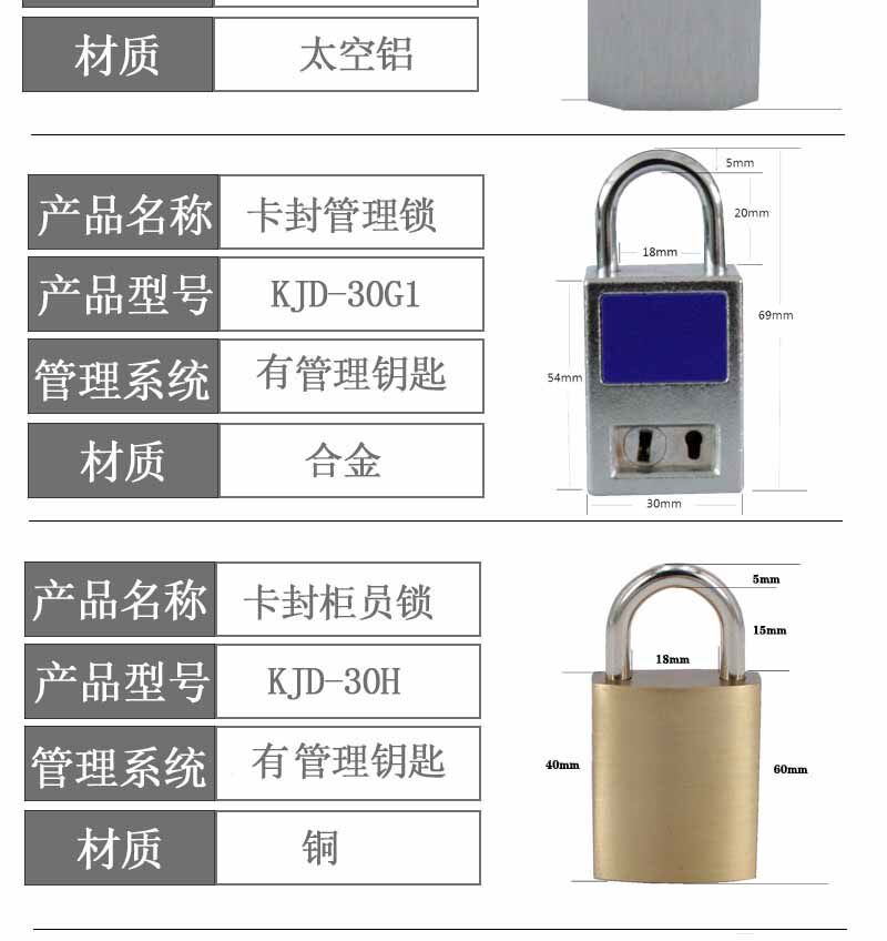 Заготовки ключей 银行专用卡封锁 中心库管理锁保密合金锁 运钞箱专用卡封锁