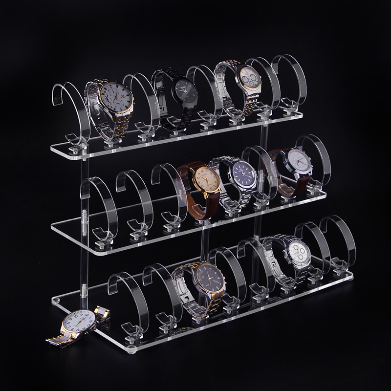 Watch display frame acrylic three-layer jewelry frame watch frame for watch rack
