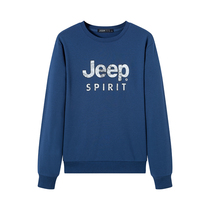 JEEP JEEP sweater mens spring and autumn hat-free mens round neck sleeve mens coat large size fat thin