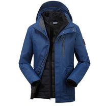 New autumn and winter outdoor mens jacket three-in-one detachable down liner two-piece mens jacket tide