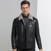 Leather New 2021 explosive casual leather jacket mens coat spring and autumn thick mens leather jacket lapel