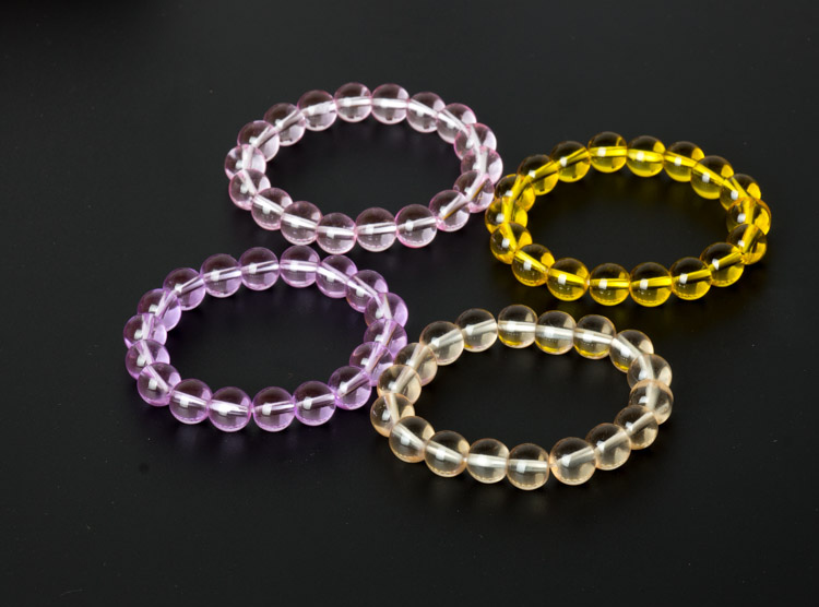 Pha lê trong suốt 10MM vòng tay thủy tinh nữ vòng tay nam hạt vòng tay bán buôn gian hàng Nghĩa trang nhỏ vòng tay kim cương
