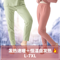 Autumn and winter womens fever de Velvet seamless fat man plus fat plus size fat MM soft abrasive plus velvet elastic warm pants