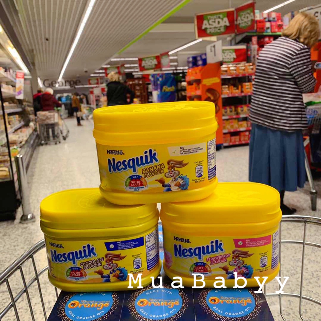 Spot Nestle UK Nesquik Children Strawberry Banana Chocolate Flavor Milkshake Powder Milk Companion