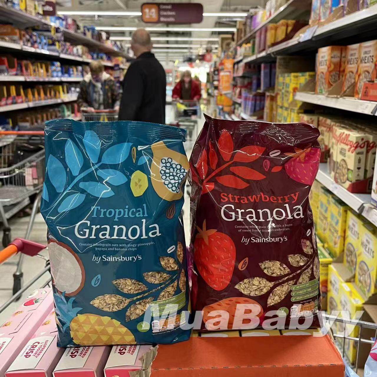 Spot British Sainsburys Granola granola tropical fruit breakfast oatmeal 1KG