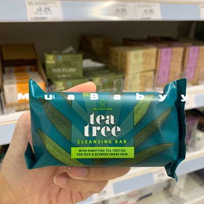 the collection Tea Tree Oil Cleansing Soap from the UK in stock is suitable for sensitive and oily skin 125g
