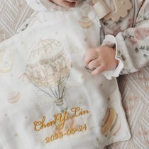 Benibaby name custom beanie label comfort towel baby saliva towel can be imported baby toy doll