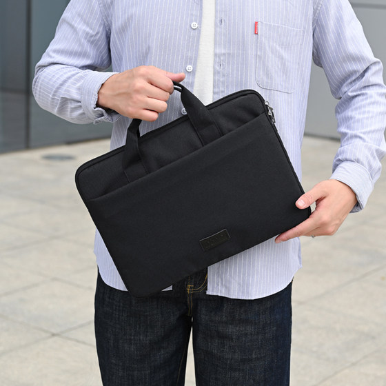 公文包男新款手提包定制logo笔记本电脑包女帆布尼龙休闲手拎包