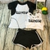 Bộ đồ bơi thể thao nữ bikini ba mảnh che bụng thon gọn ngực nhỏ tập hợp quần boxer áo tắm nóng bỏng bảo thủ bikini 2 mảnh màu đỏ Bộ đồ bơi hai mảnh