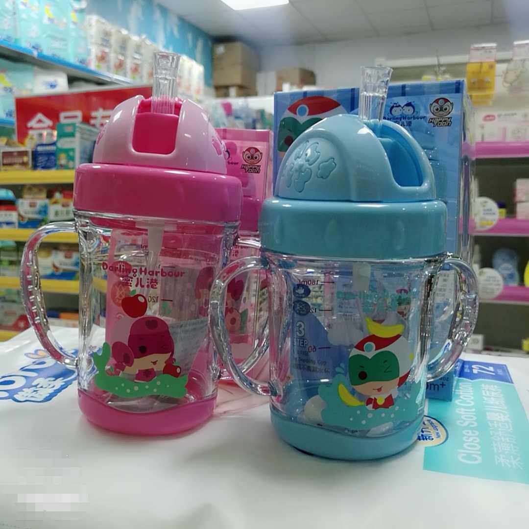 Honeyboy Harbor Happy Superman Children With Handle Crystal Beautiful Not Drip Water Glass Sky Blue Pink Event Price