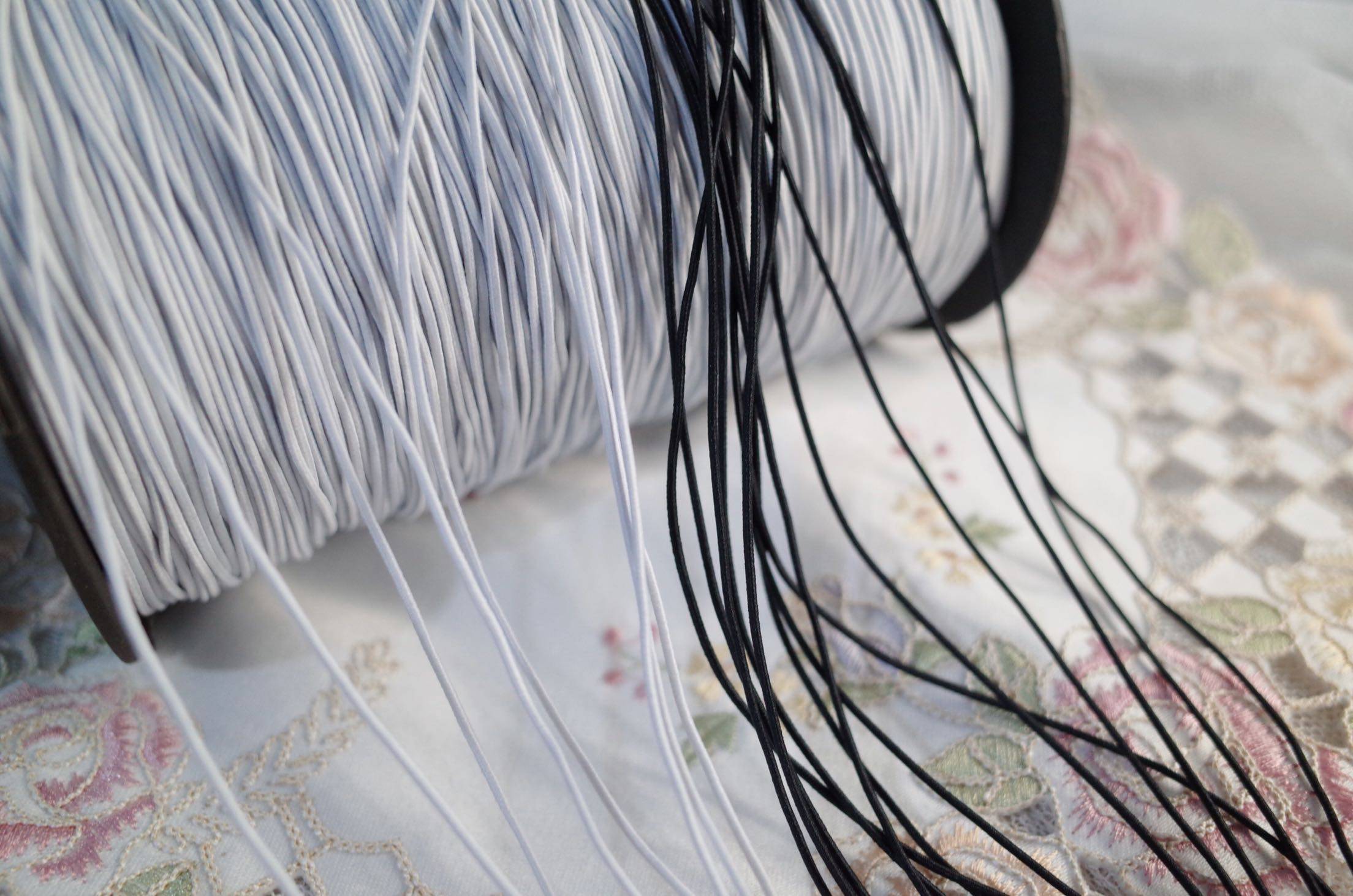 1mm black and white round elastic band elastic rope bjd va clothes accessories accessories