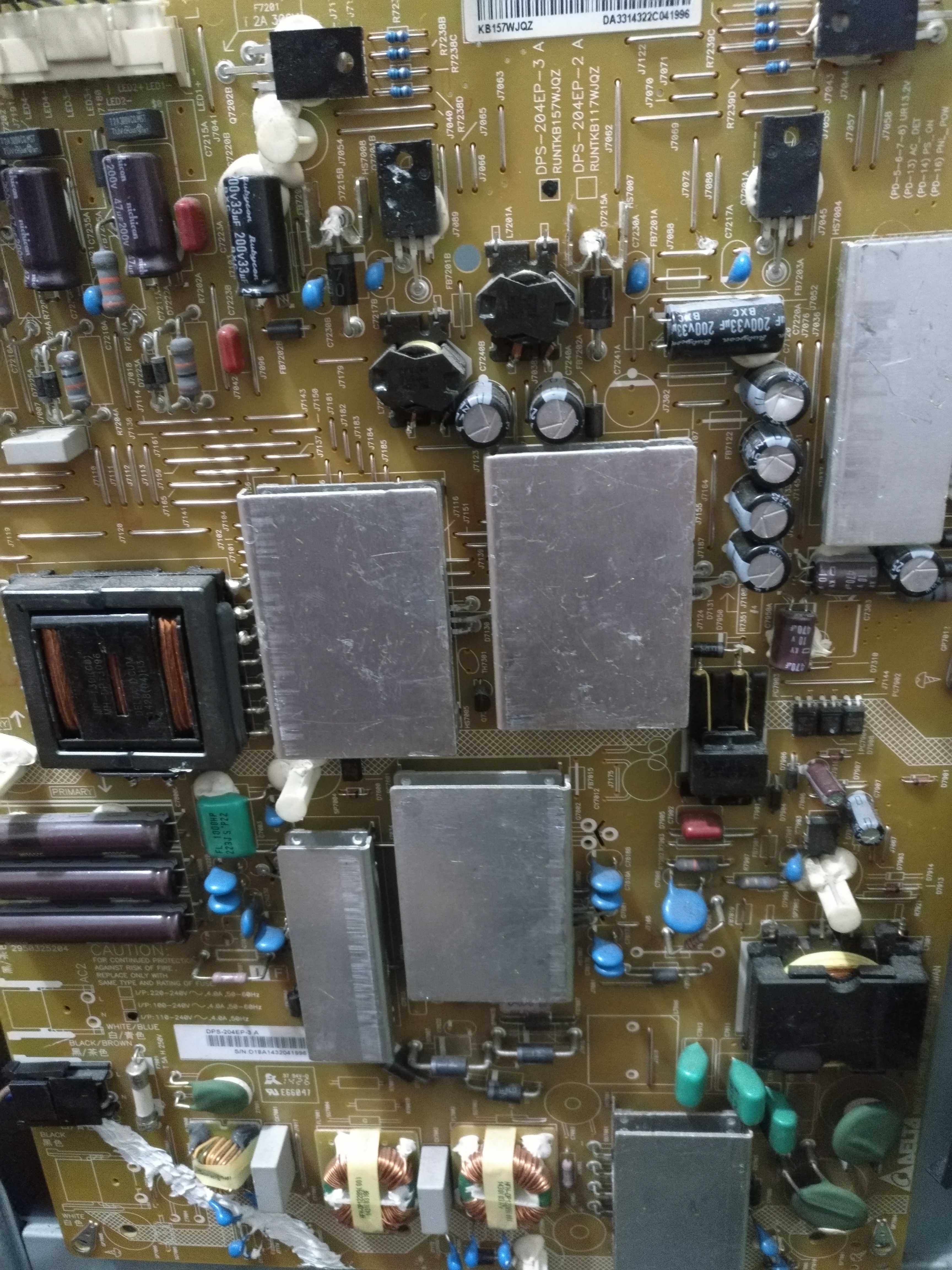 Maintenance of Sharp LCD-60LX640A power supply board RUNTKB057WJQZ KB057WJQZ DPS-168JP