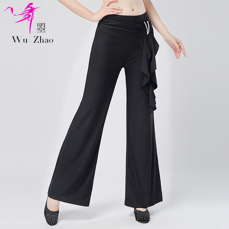 Latin dance practice pants Women's new square dance pants Summer national standard dance flared pants adult Gitba dance pants