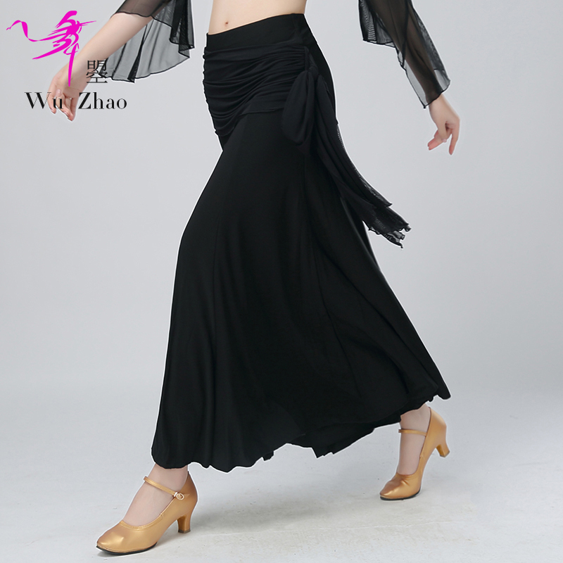 Modern dance culottes New women's adult social dance wide leg pants Dance pants Ballroom dance wide pants Latin dance streamer pants