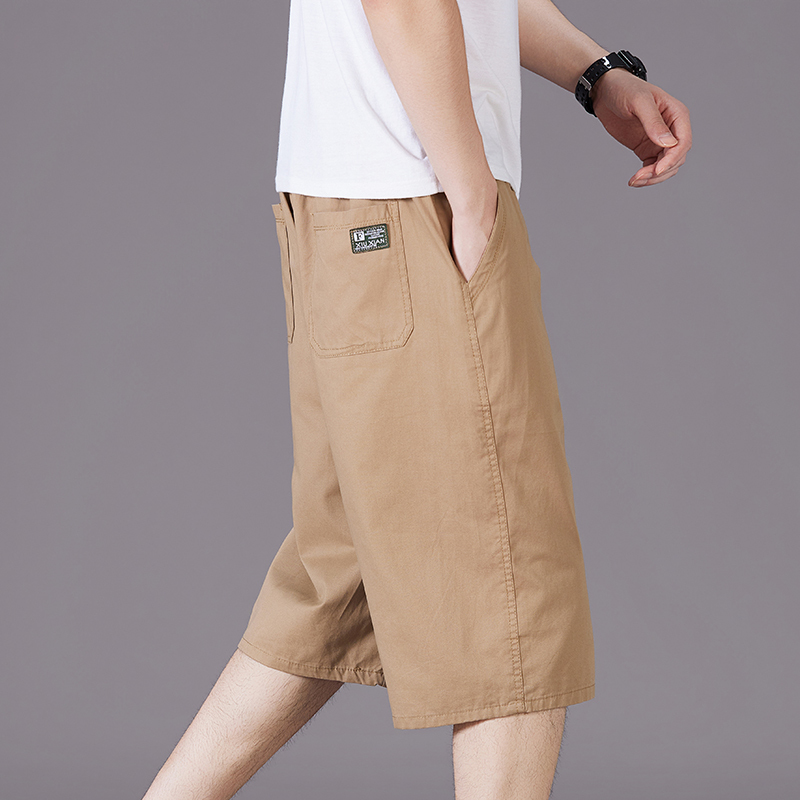 Zorro Men's Pure Cotton Seven-Quarter Pants Summer Multi-Pocket Loose Straight Shorts Workwear Casual Shorts