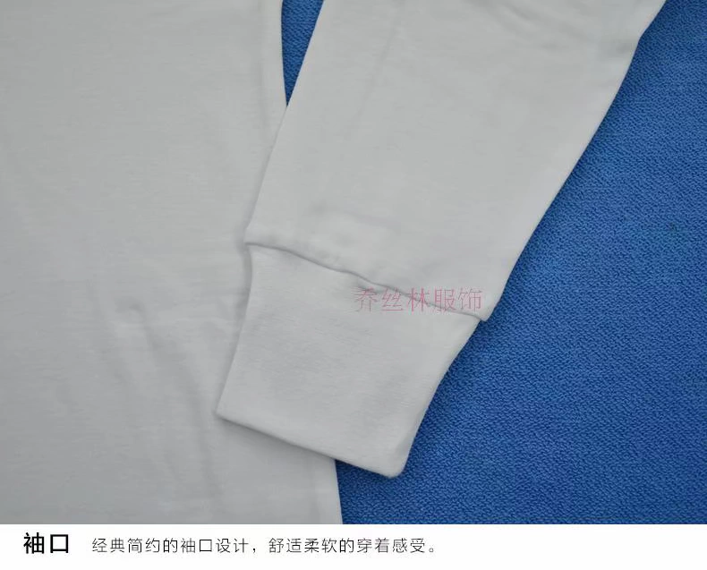 Đồ lót cotton chải kỹ cổ chữ V thời trang Li Gongmin Qiu Chan thương hiệu nam giới dài tay áo lót ấm áp đơn hàng đầu được bán - Áo ấm