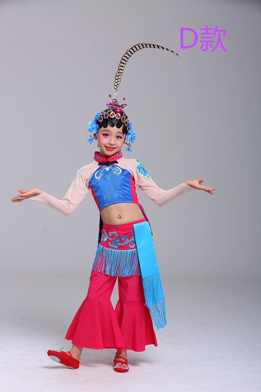 Bắc Kinh Opera Xiaohuadan trình diễn quần áo trang phục múa quốc gia mới hoa Mulan Qiaohua Dan trang phục biểu diễn trẻ em đồ bộ cho bé trai