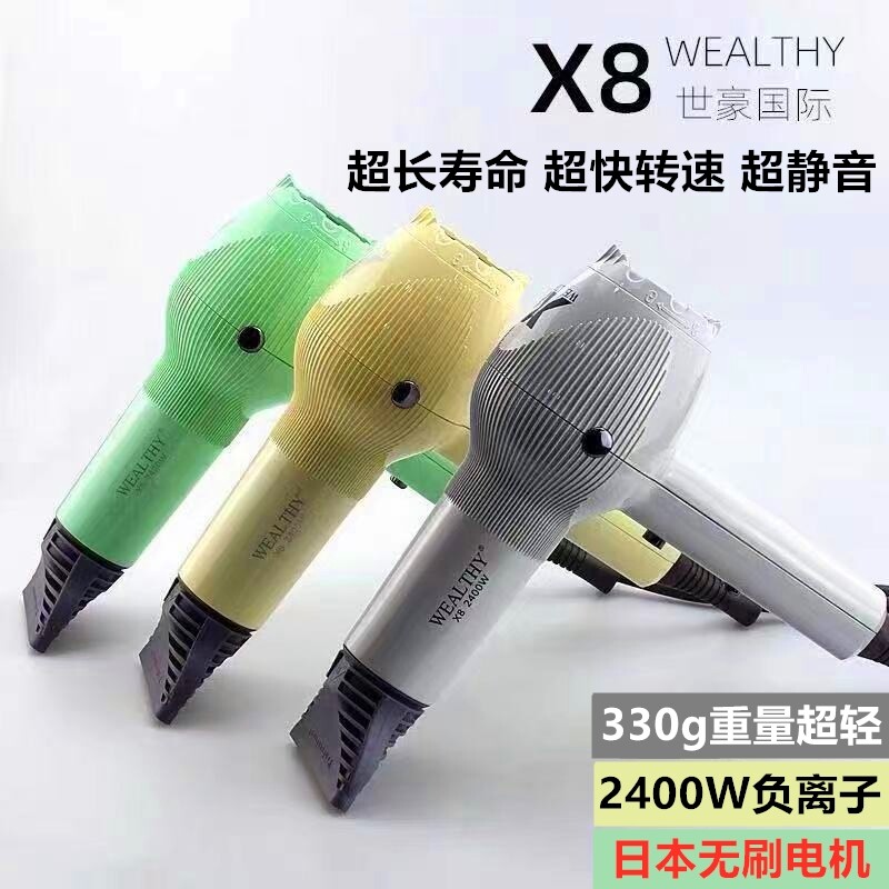 Shihao X8 hair dryer tens of millions of negative ion hair salon special quick-drying mute Japanese brushless motor 2400W