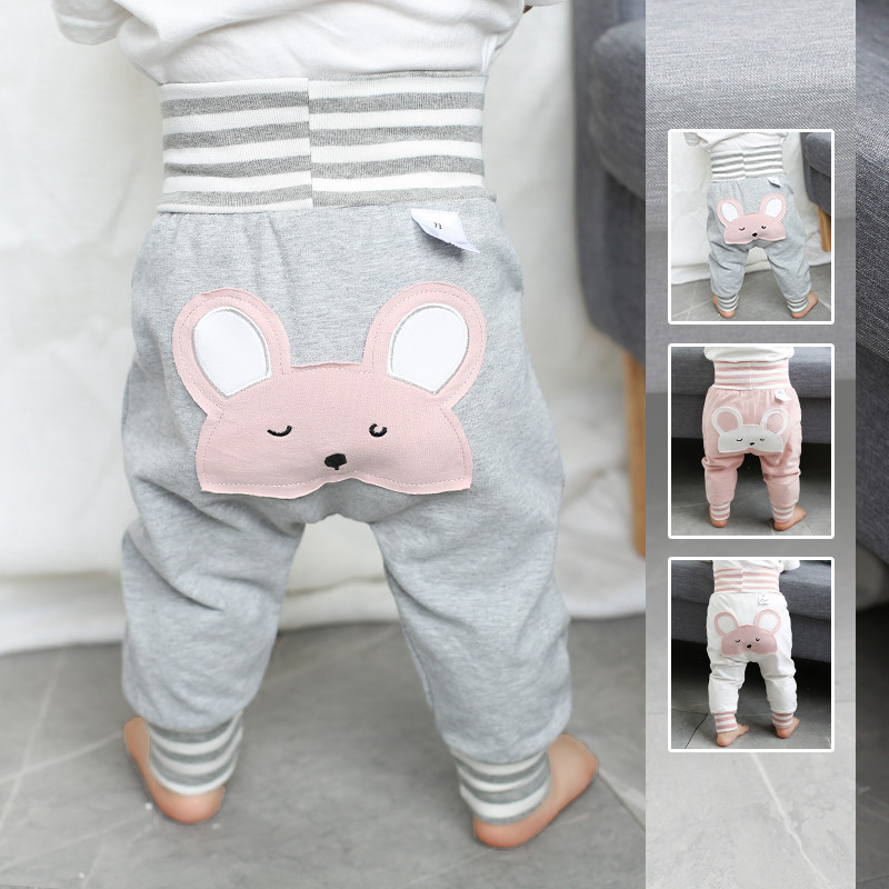 Baby big PP pants spring and autumn thin section girls' inner pants boy trousers children's spring outer wear baby pants pure cotton